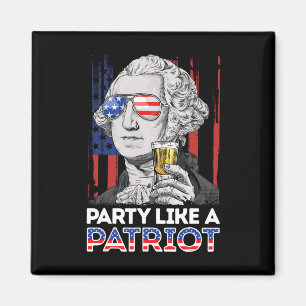 George Washington op 4 juli als een patriot Magneet