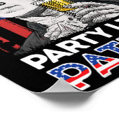 George Washington op 4 juli als een patriot Poster (Hoek)