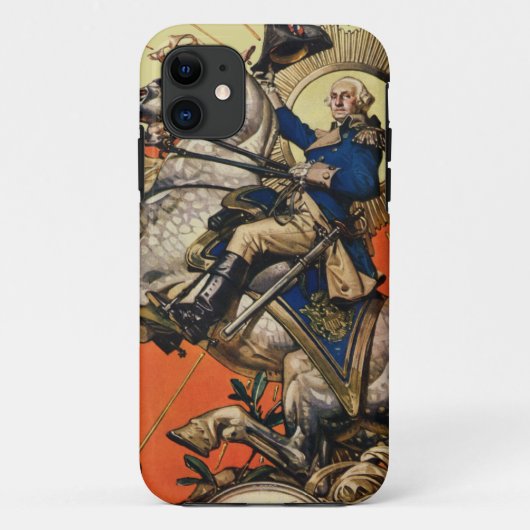 George Washington op Horseback Case-Mate iPhone Case (Achterkant)