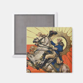 George Washington op Horseback Magneet (Voorkant / Achterkant)