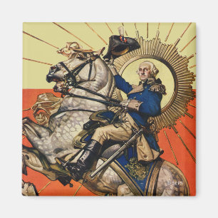 George Washington op Horseback Magneet