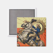 George Washington op Horseback Magneet (Voorkant / Achterkant)
