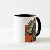 George Washington op Horseback Mok (Voorkant rechts)