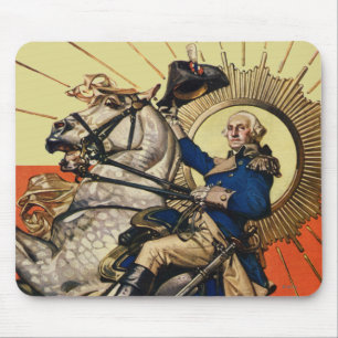 George Washington op Horseback Muismat
