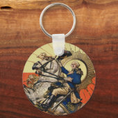 George Washington op Horseback Sleutelhanger (Voorkant)