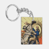 George Washington op Horseback Sleutelhanger (Voorkant Links)