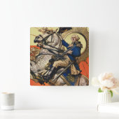 George Washington op Horseback Vierkante Klok (Huis)
