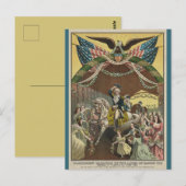 George Washington op weg naar de inauguratie Briefkaart (Voorkant / Achterkant)