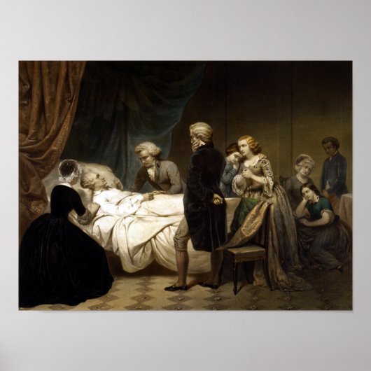 George Washington op zijn sterfbed Poster (Voorkant)