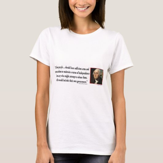 George Washington over de rechten van het Pistool T-shirt (Voorkant)
