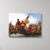 George Washington over de rivier de Delaware Canvas Afdruk (Voorkant)