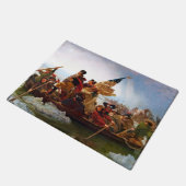 George Washington over de rivier de Delaware Deurmat (Schuin)