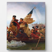 George Washington over de rivier de Delaware Fotoplaat (Voorkant)