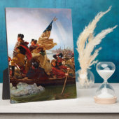 George Washington over de rivier de Delaware Fotoplaat (Zijkant)