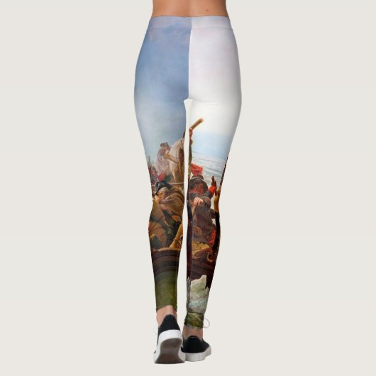 George Washington over de rivier de Delaware Leggings (Achterkant)