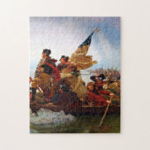 George Washington over de rivier de Delaware Legpuzzel (Verticaal)