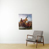 George Washington over de rivier de Delaware Wandkleed (In situ)