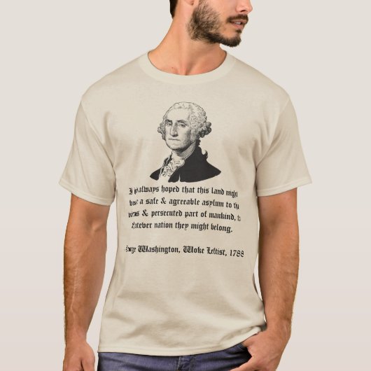 George Washington over immigratie T-shirt (Voorkant)