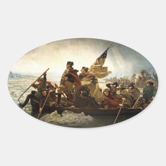 George Washington Oversteekt de Delaware Sticker (Voorkant)