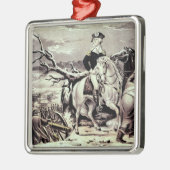 George Washington oversteken de Delaware Metalen Ornament (Links)