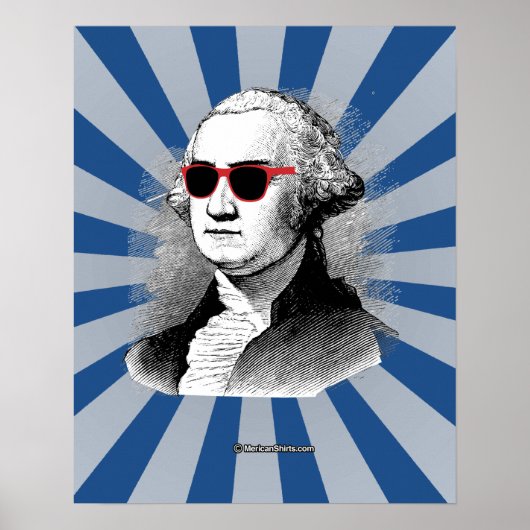 George Washington Party Glasses Poster (Voorkant)