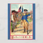 George Washington Patriotic Briefkaart (Voorkant)