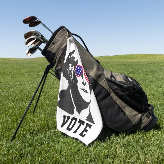 George Washington Patriottisch Rood Wit Blauw Golfhanddoek (Groen)