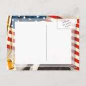 George Washington Patriottische Amerikaanse vlag 4 Briefkaart (Achterkant)