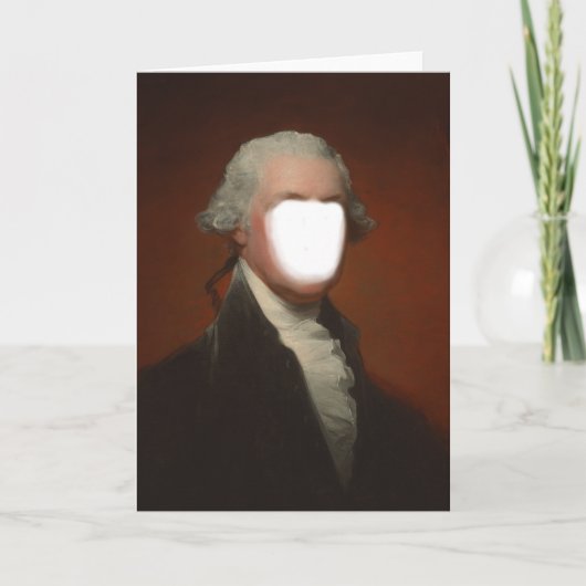 George Washington Photobooth Place A Face Template Kaart (Voorkant)