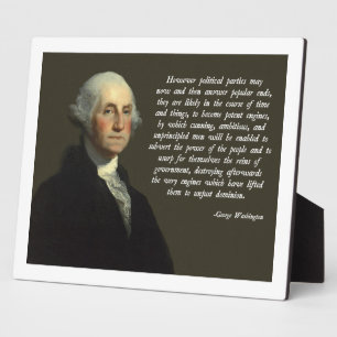 George Washington Political Party Quote Fotoplaat