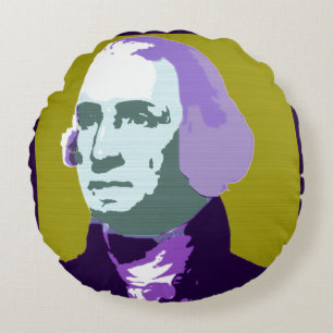 George Washington Pop Art nr. 1 Rond Kussen