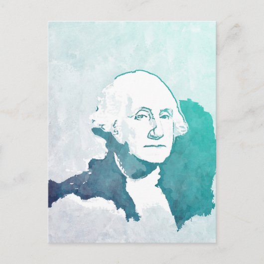 George Washington Pop Art Portret Aankondigingskaart (Voorkant)