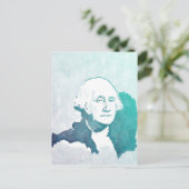 George Washington Pop Art Portret Aankondigingskaart (Staand voorkant)