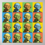 George Washington Pop-Art Poster<br><div class="desc">George Washington Pop-Art</div>