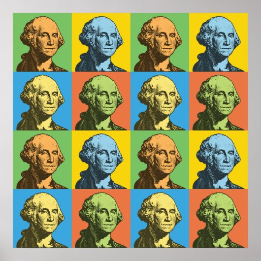 George Washington Pop-Art Poster (Voorkant)