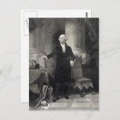 George Washington Portrait briefkaart (Voorkant / Achterkant)