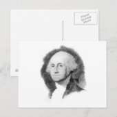 George Washington Portrait briefkaart (Voorkant / Achterkant)