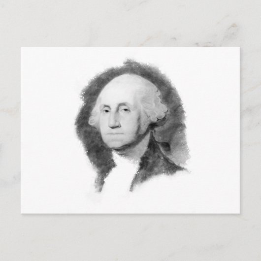 George Washington Portrait briefkaart (Voorkant)