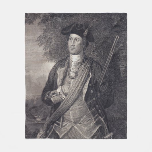 George Washington Portrait Fleece Deken (Voorkant)