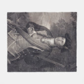  George Washington Portrait Fleece Deken (Voorkant (Horizontaal))
