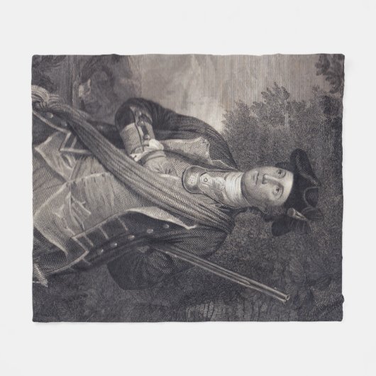  George Washington Portrait Fleece Deken (Voorkant (Horizontaal))