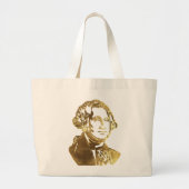 George Washington Portrait Gold Kijk Elegant Grote Tote Bag (Voorkant)