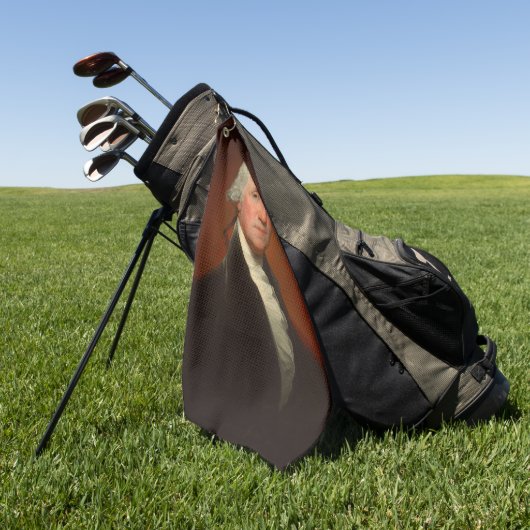 George Washington Portrait Golfhanddoek (Groen)