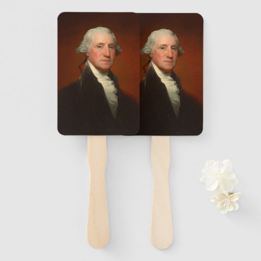 George Washington Portrait Handwaaier (Voorkant en achterkant)