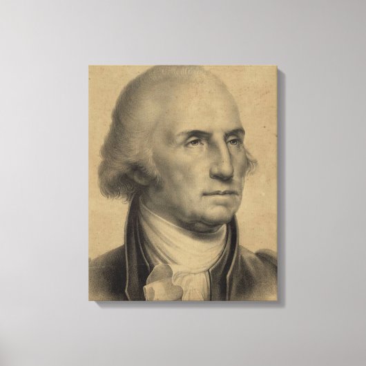 George Washington Portrait Illustratie Canvas Afdruk (Voorkant)