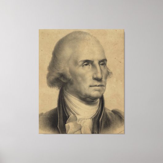  George Washington Portrait Illustratie Canvas Afdruk (Voorkant)