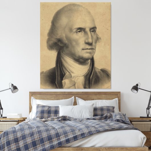  George Washington Portrait Illustratie Canvas Afdruk (Insitu (Slaapkamer))