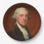 George Washington Portrait Napkins Papieren Bordje (Voorkant)
