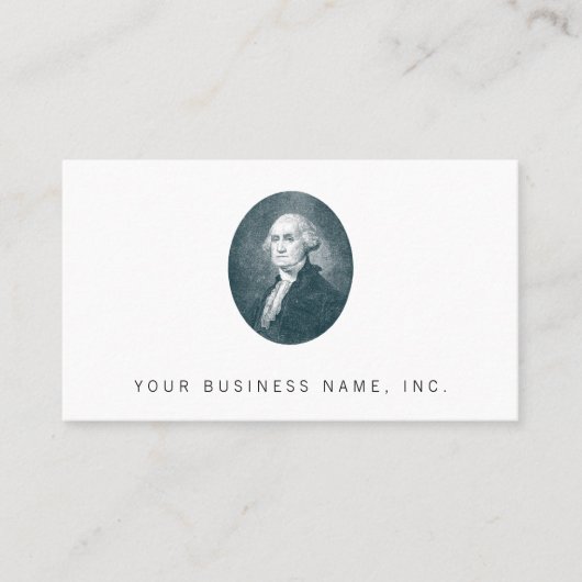George Washington Portrait Oval Visitekaartje (Voorkant)