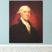 George Washington Portrait Painting Canvas Afdruk (Insitu (Houten vloer))